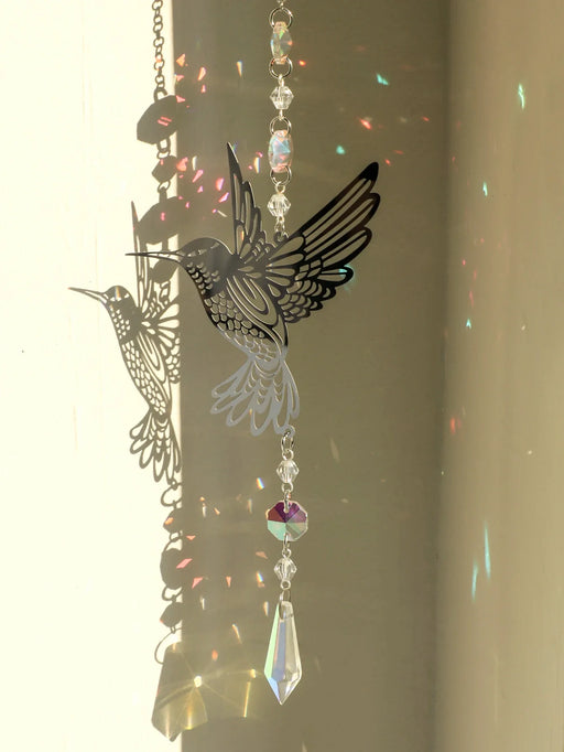 Silver Crystal Suncatcher Rainbow Room Decor