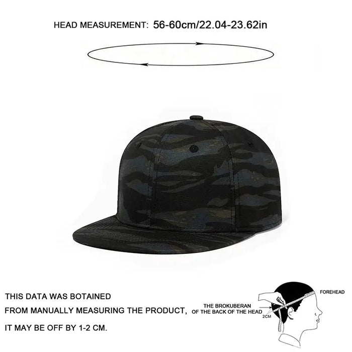 Adjustable Camo Hip Hop Hat For Outdoor Wear