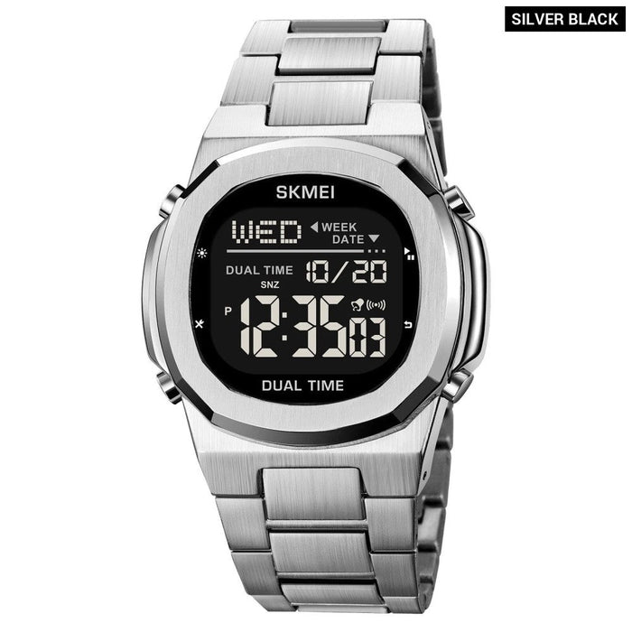 Men’s Stainless Steel Band Analog Date Calendar Display