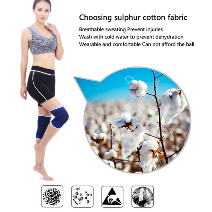 1Pair Elastic Leg Compression Knee Sleeve For Basketball Volleyball Running Walking