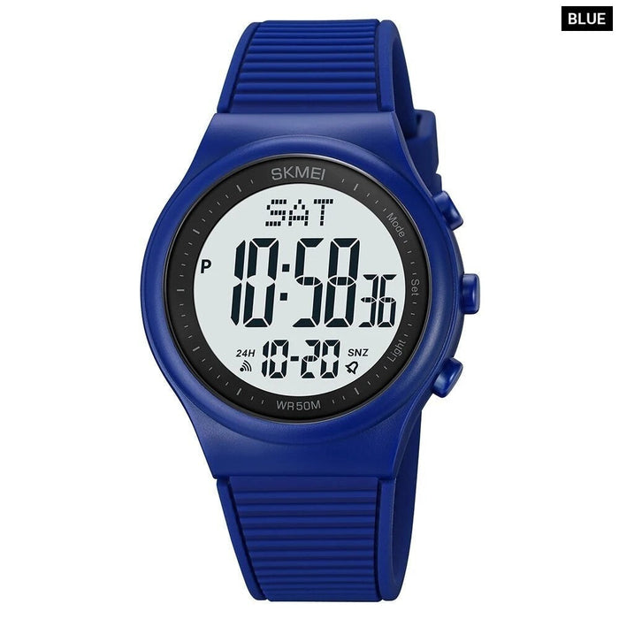 Men's Silicone Analog Date Calendar Display Digital 3ATM 30M Water Resistant Wristwatch
