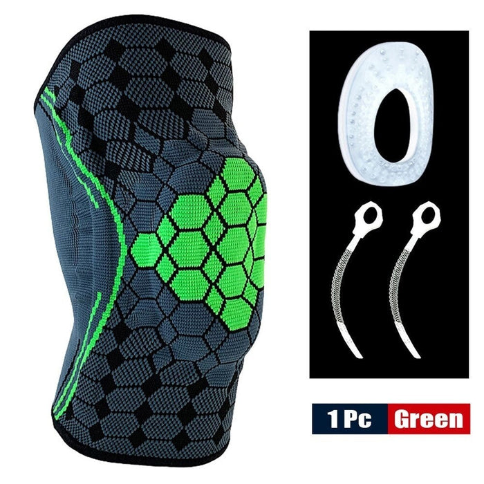 1Piece Sports Compression Knee Sleeve with Side Stabilizers for Joint Pain Meniscus Tear