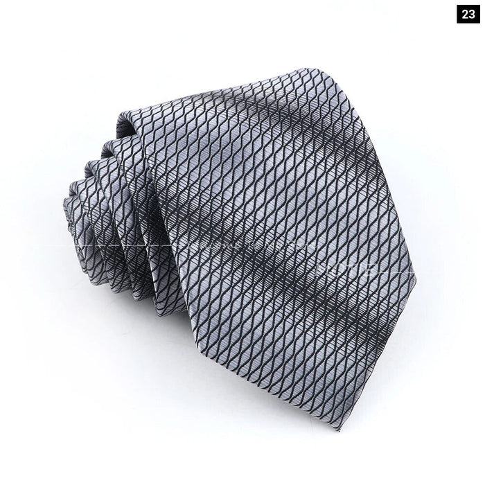 Premium Brown Striped Necktie For Business And Daily Wear