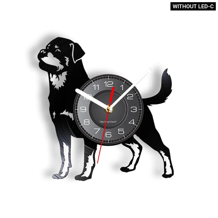 Rottweiler Vinyl Record Wall Clock