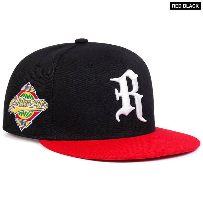 Adjustable Gothic R Embroidery Baseball Cap / Hat