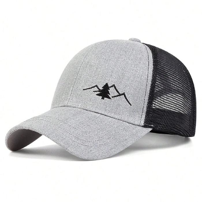 Mountain Embroidered Snapback Cap / Hat For Casual Sports