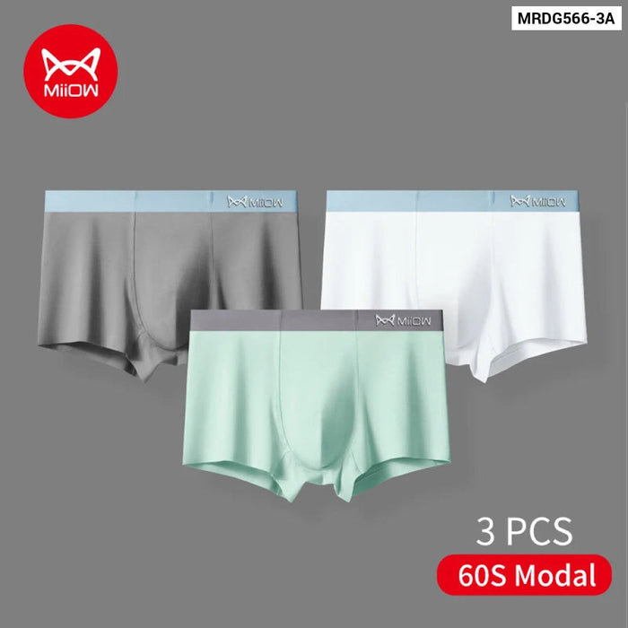 Pack Of 3 Antibacterial Cotton Boxer Shorts For Men