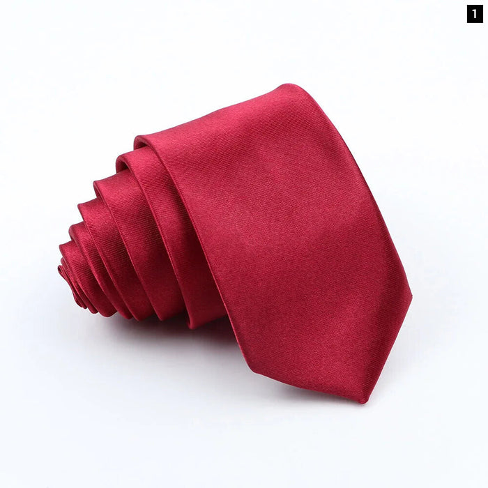 Red And Black Arrowhead Skinny Tie 5Cm Width For Weddings And Parties