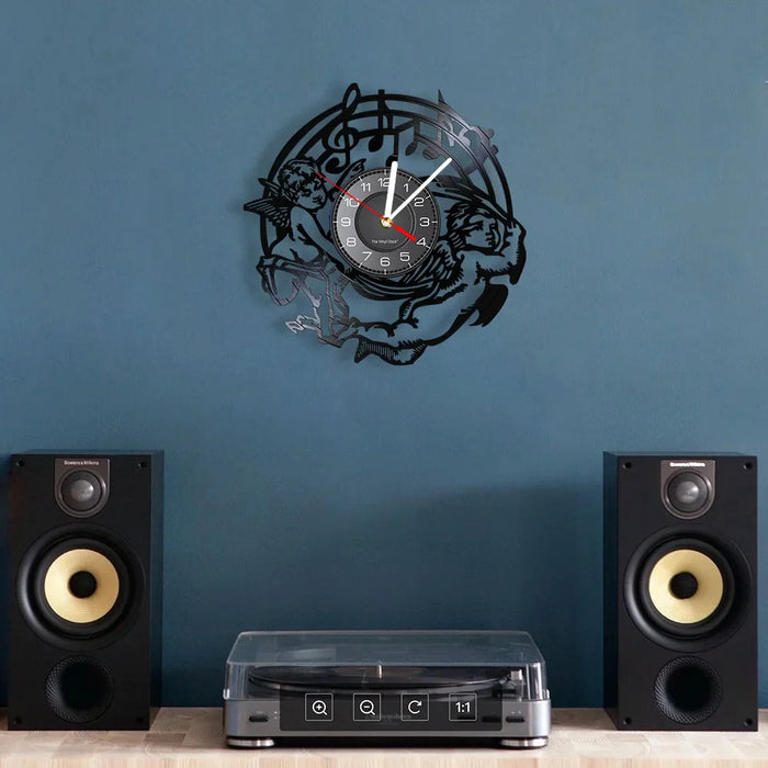 Musical Angels Vinyl Record Clock