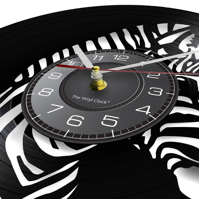 Retro Zebra Vinyl Wall Clock