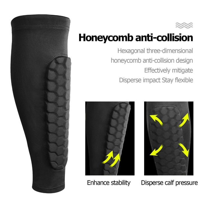 Honeycomb Sports Shinguards Protective Leg Sleeves For Soccer Football