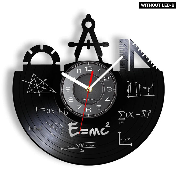 Math Equation Vinyl Record Wall Clock