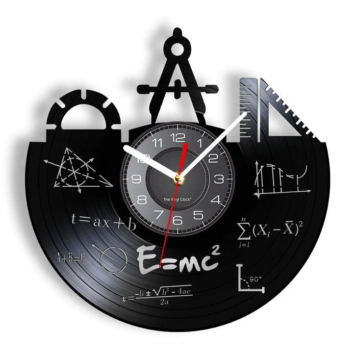 Math Formula Vinyl Record Wall Clock