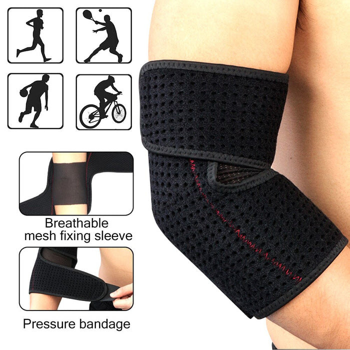 2Pcs Adjustable Elbow Support Brace Wrap for Golfer Bursitis Tendonitis