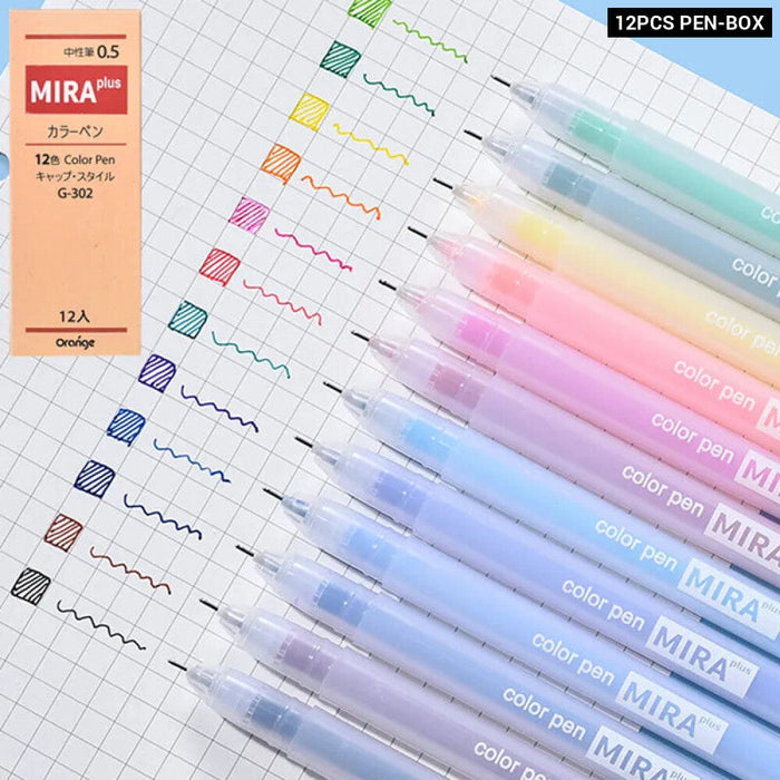 24/12 Pieces Colour Gel Pen Refill Set 0.5mm Kawaii Candy