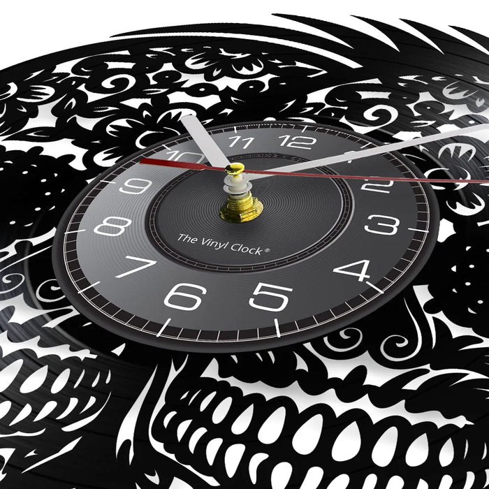 Skull Heads Vinyl Record Wall Clock