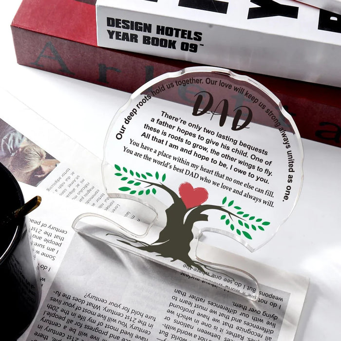 Acrylic Tree Desk Sign For Dad Perfect Gift!