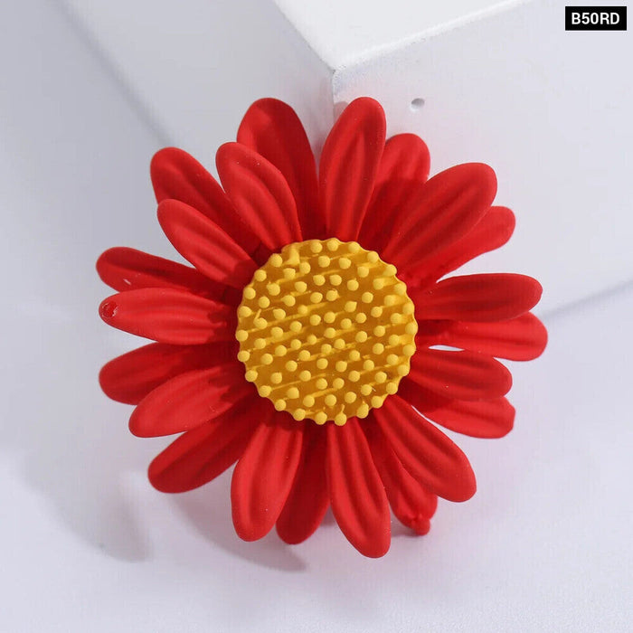 Sunflower Brooch Korean Fashion Enamel Pin For Casual Wear