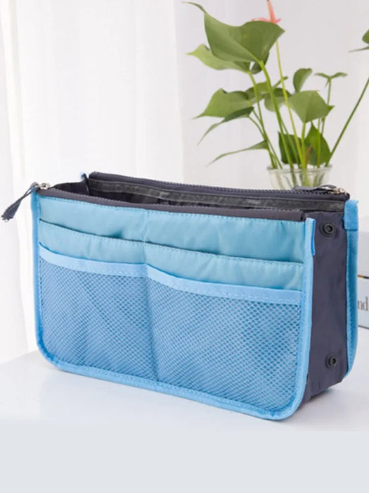 Double Zip Multifunctional Storage Bag Large Capacity For Makeup Toiletries And More