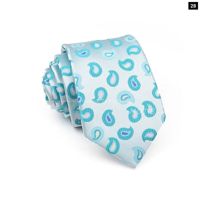 Blue Floral Jacquard Tie For Business Weddings And Daily Wear