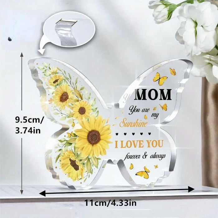 Stunning Butterfly Sunflower Acrylic Panel Perfect For Mother's Day & Birthdays!