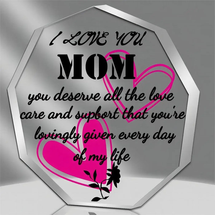 Custom Mom Acrylic Tabletop Plaque Ideal Gift For Special Occasions