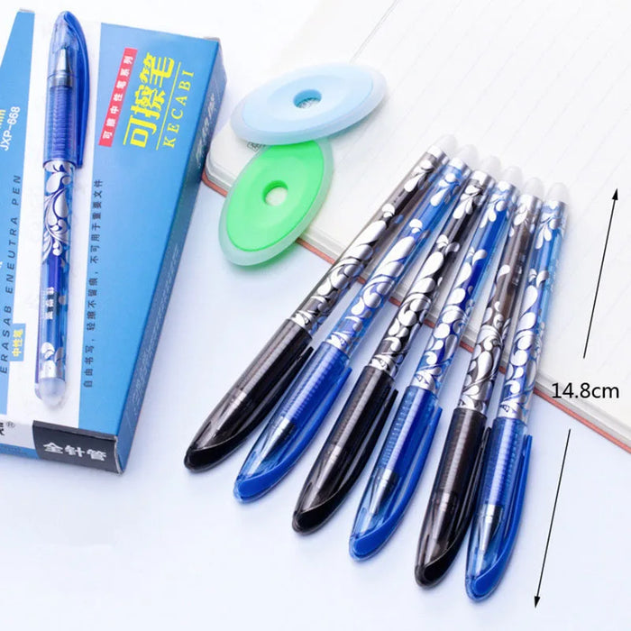 57 Pieces Erasable Gel Pens Set 0.5Mm Black Blue Refills Washable Handle