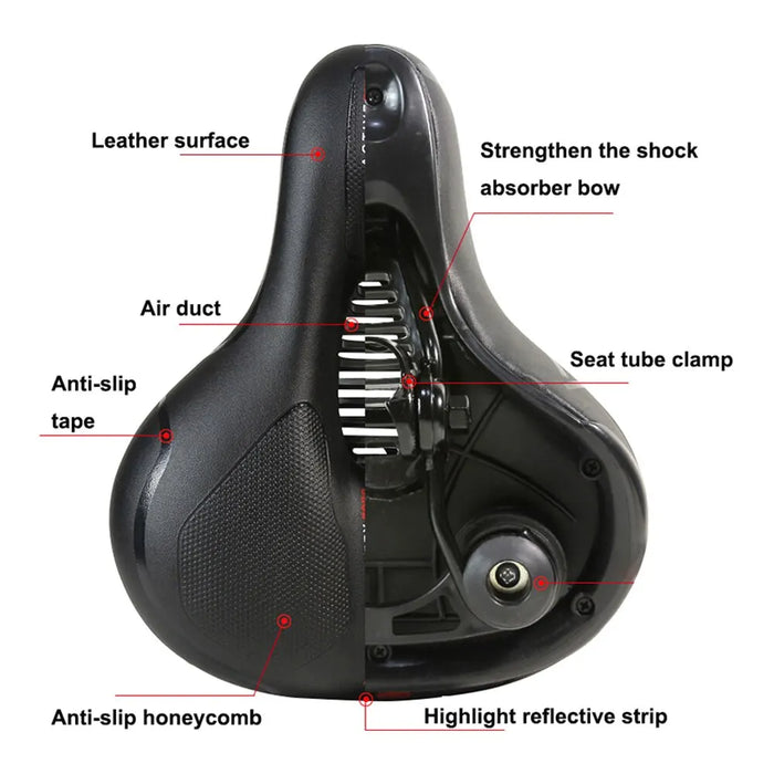 Comfy Shock Absorbing Bike Saddle