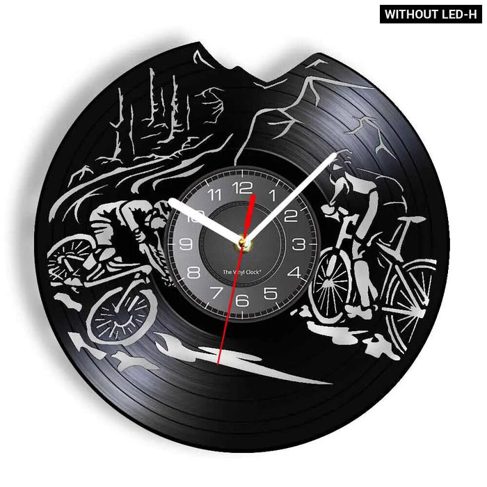 Retro Mountain Bike Vinyl Record Wall Clock