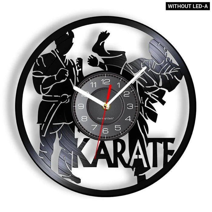 Retro Karate Record Wall Clock