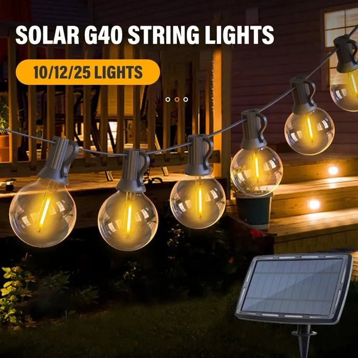 Usb Rechargeable Solar G40 String Lights