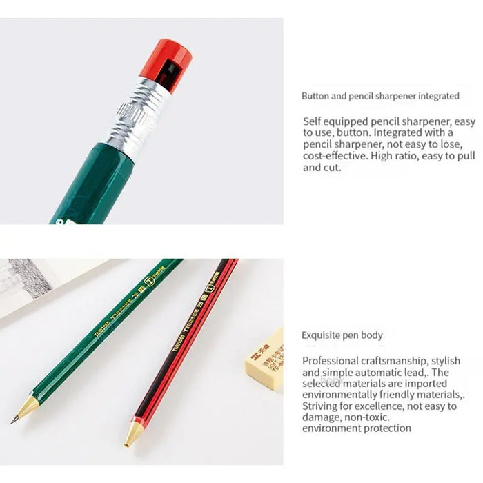 2.0Mm Mechanical Pencil Set With Sharpener And Colour Leads Stationery