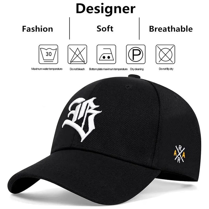 Adjustable Gothic Embroidered Baseball Cap / Hat For Outdoor Wear