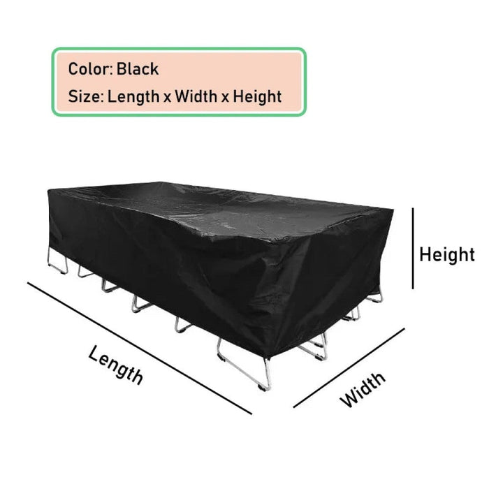 Large Size Oxford Cloth For Rattan Table Cube Chair Sofa Waterproof Rain Garden Patio Protective Dustproof Cover