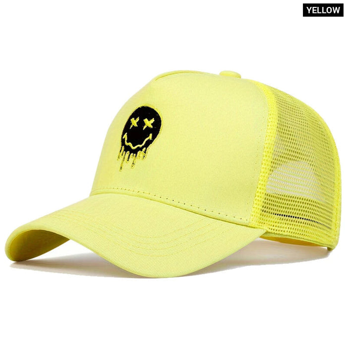 Smiling Face Print Baseball Cap / Hat For Outdoor Wear