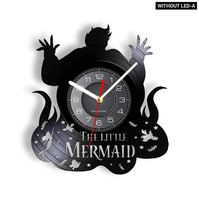 Mermaid Vinyl Record Wall Clock