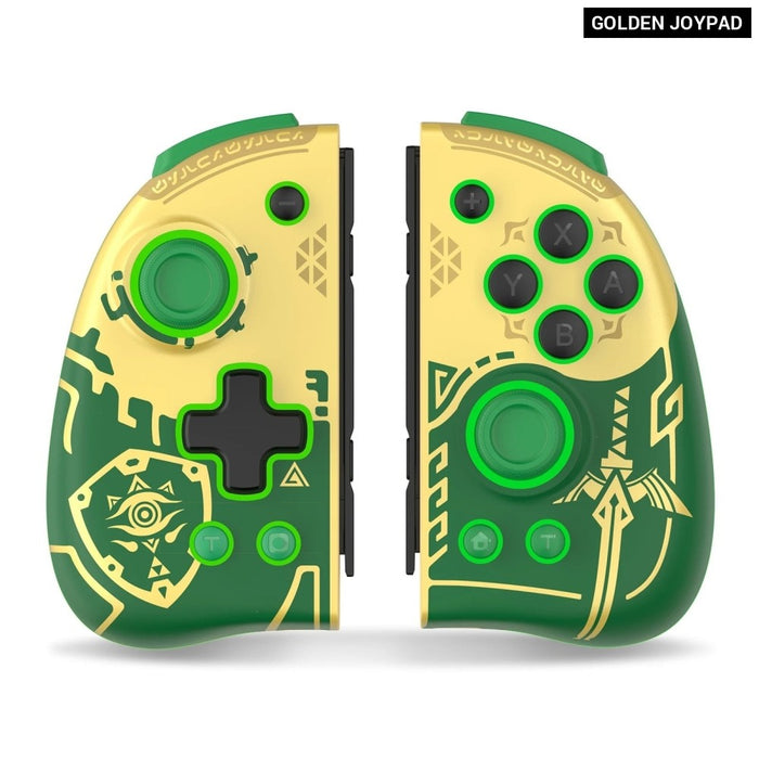 Golden Joypad Wireless Controller Wake Up Auto Fire Function Compatible Nintendo Switch/Lite/Oled