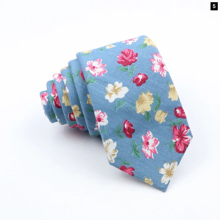 Cartoon Fruit Floral Animal Neck Ties Mens Casual Cotton Tie For Weddings And Parties