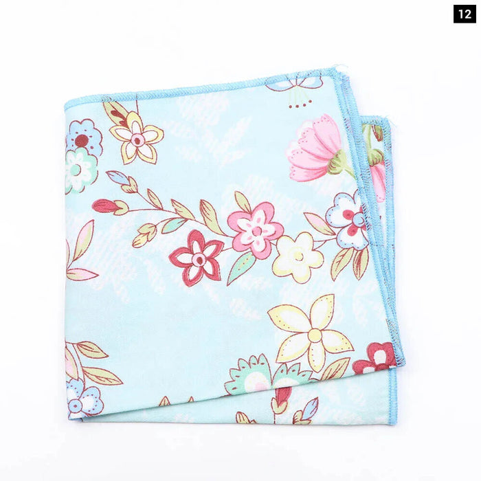 Colourful Floral Cotton Handkerchief For Weddings And Parties