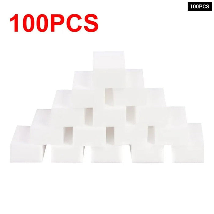 100pcs/Lot White Melamine Sponge Eraser for Dishwashing Kitchen Bathroom Cleaner