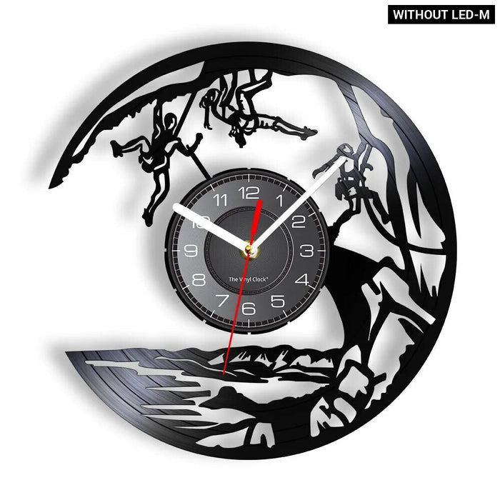 Extreme Rock Climbing Vinyl Record Clock