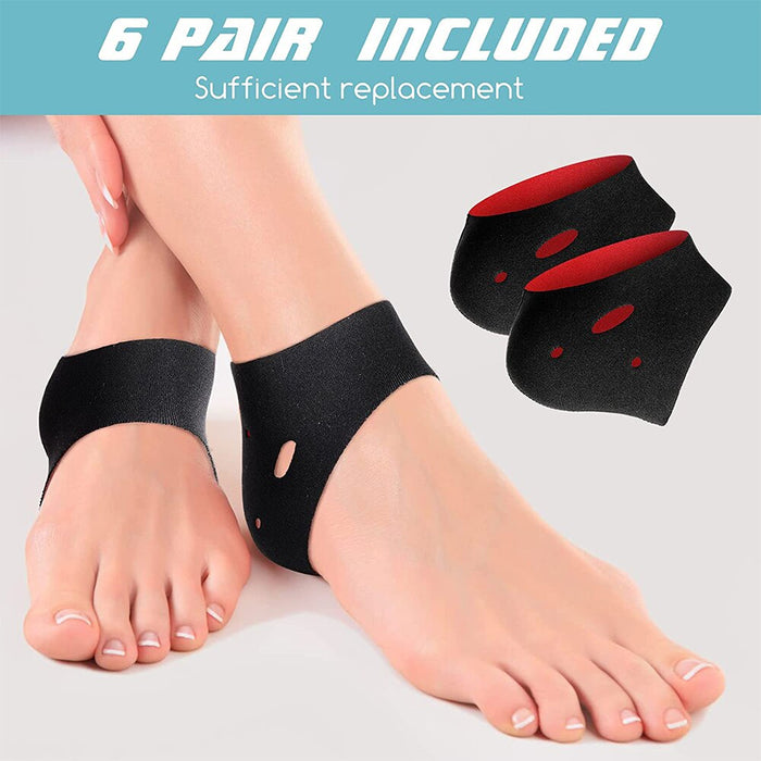 Breathable Moisturising Heel Socks Cups for Heel Spur Cracked Heels