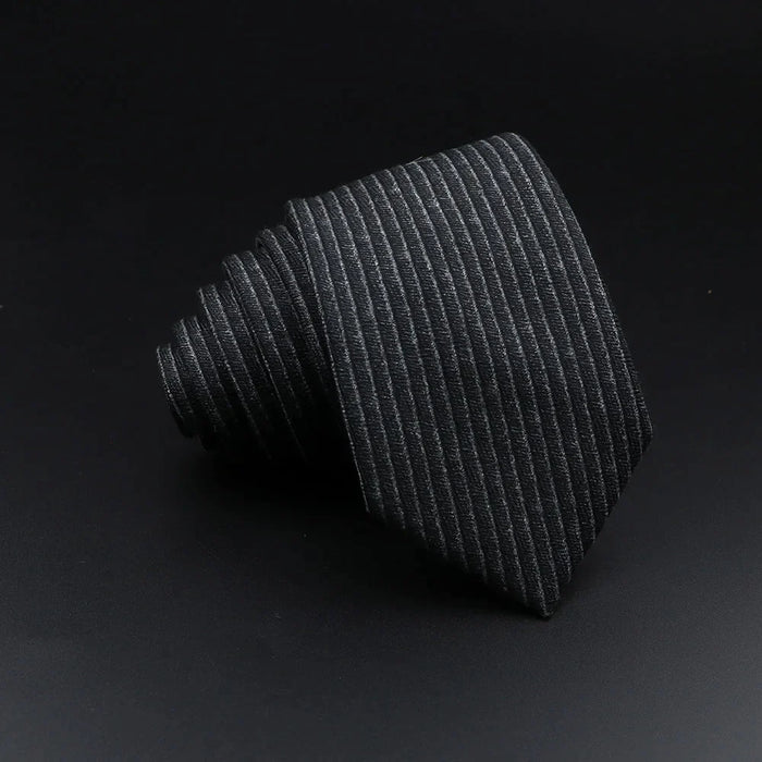 Handmade Mens Plaid Tie Black Grey Red Cotton Wool Wedding Business Party Gift Accessory