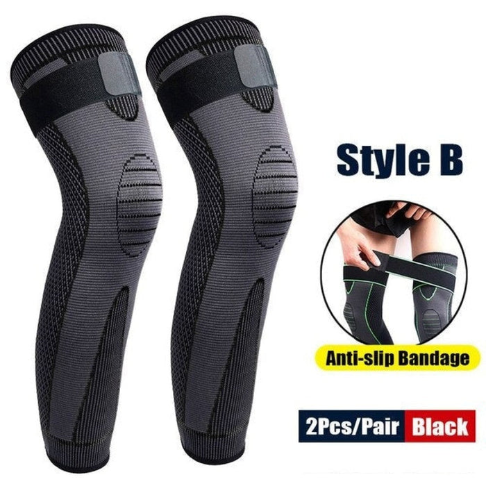 Anti-slip Full Length Knee Protector Leg Sleeves For Basketball Football Running