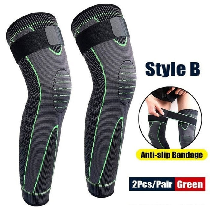 Anti-slip Full Length Knee Protector Leg Sleeves For Basketball Football Running