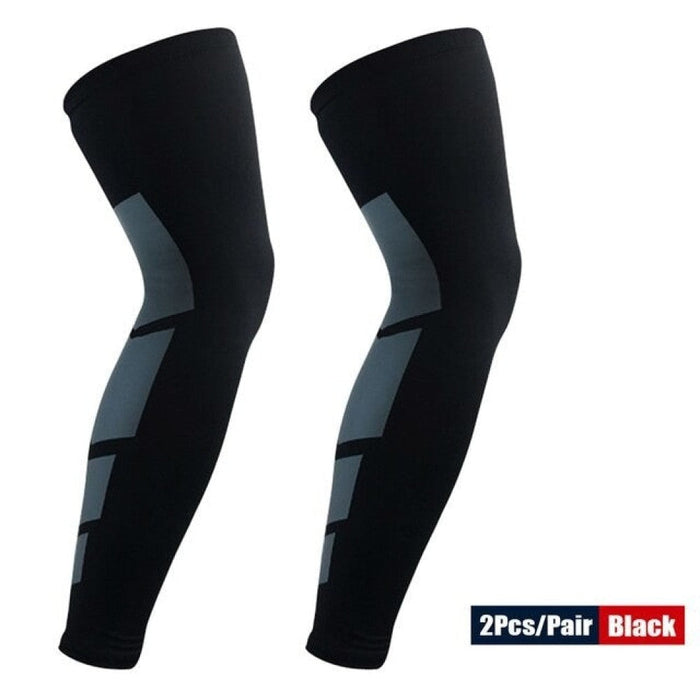 Anti Slip Full Length Leg Sleeves Shin Splint Protector for Cycling Running Basketball