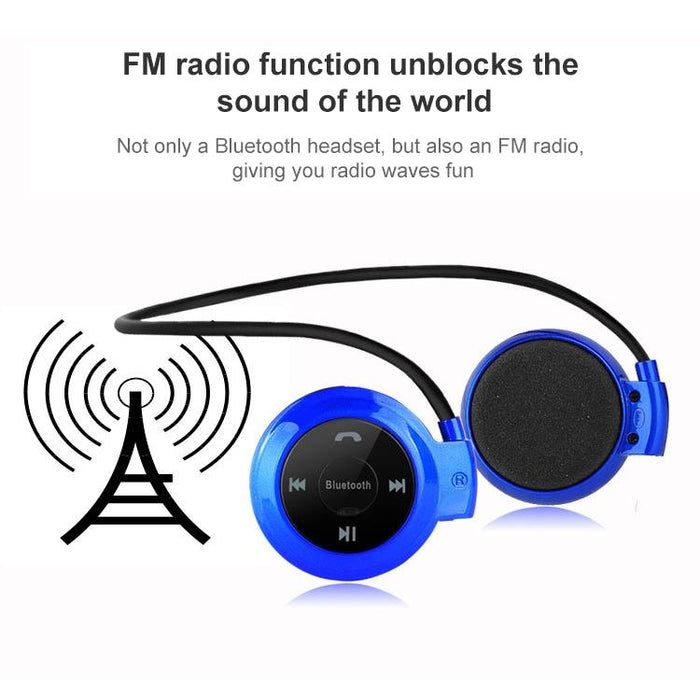 Mini-503 MP3 Player Bluetooth Earphones Supports FM Radio & 32GB TF Card