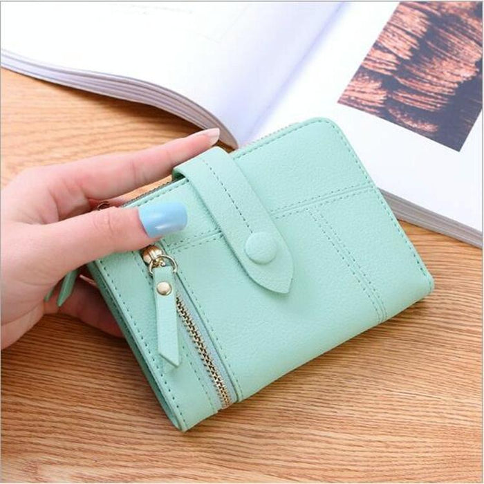 Women Two-Folding Wallet Multi-Function Clutch Bag Small Wallet