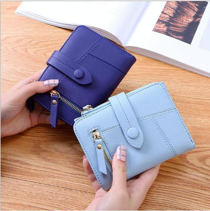 Women Two-Folding Wallet Multi-Function Clutch Bag Small Wallet