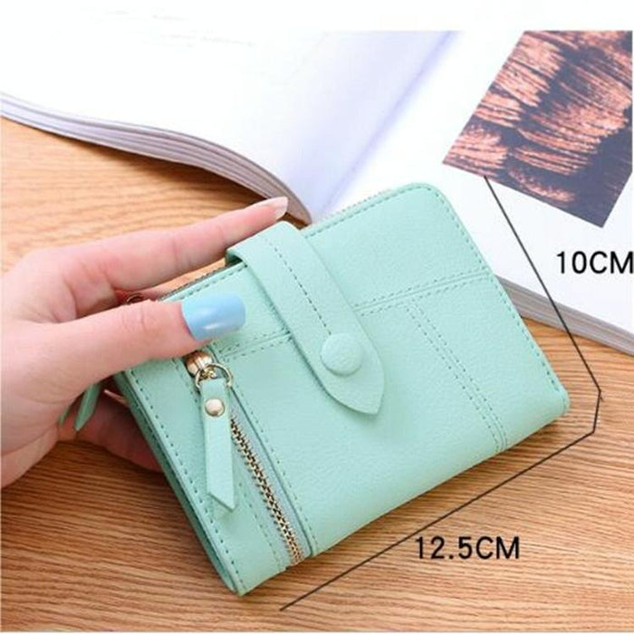 Women Two-Folding Wallet Multi-Function Clutch Bag Small Wallet